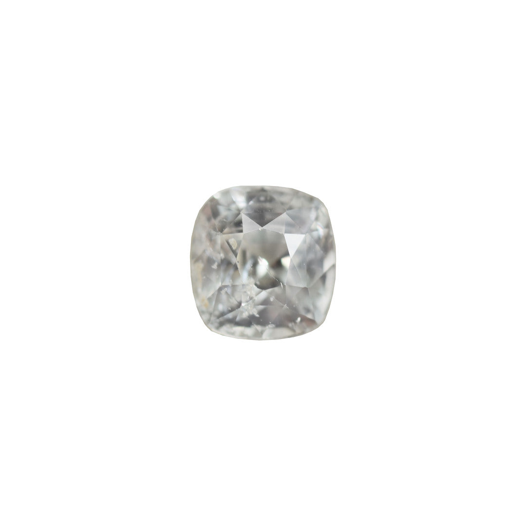 White Sapphire 2.22ct White Cushion Natural