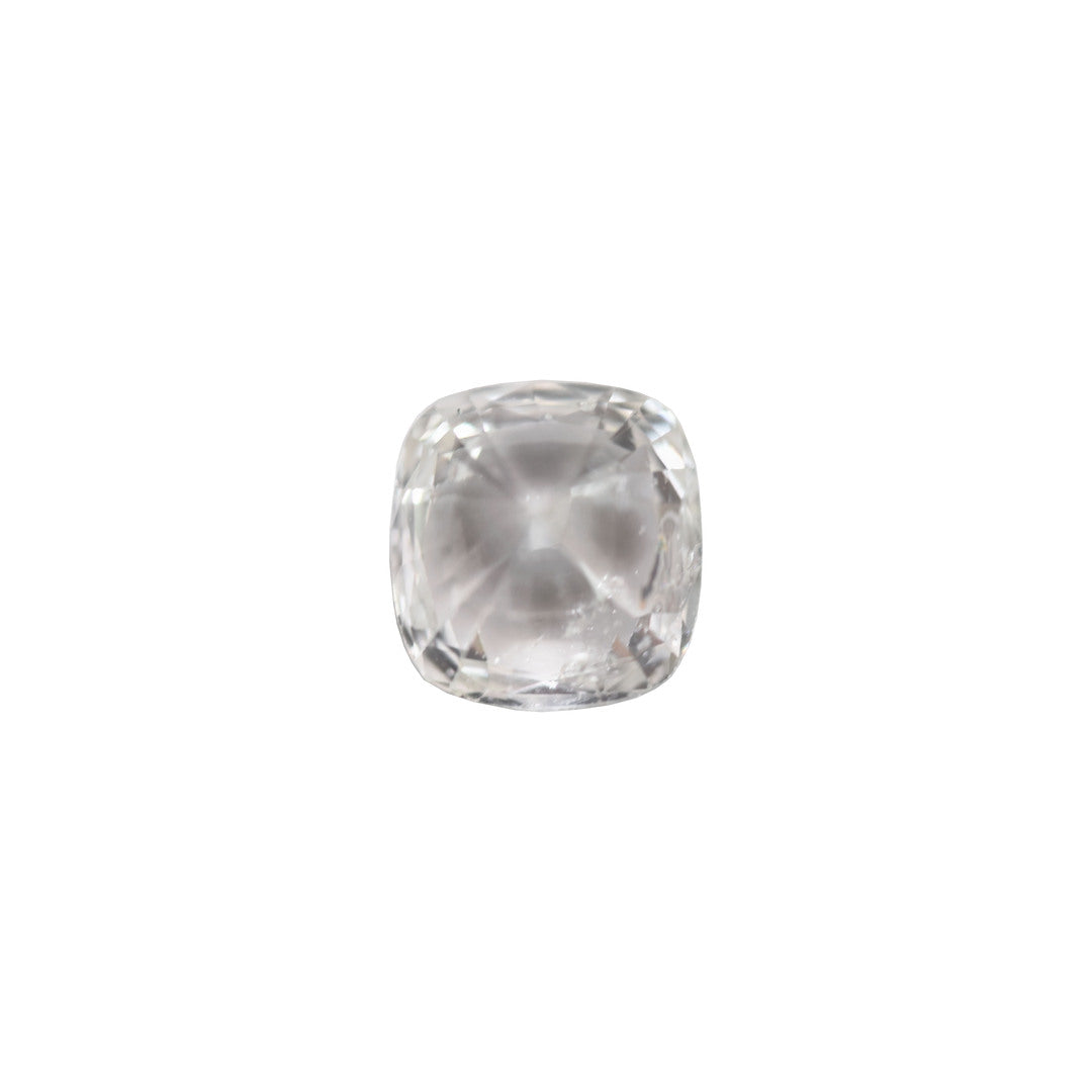 White Sapphire 2.22ct White Cushion Natural