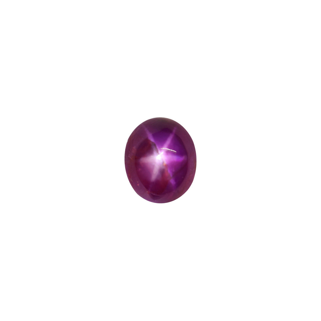 Star Ruby 1.69ct Pinkish Red Oval Cabochon Natural