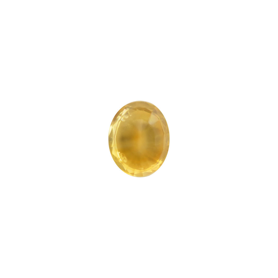 Yellow Sapphire 0.80ct Vivid Yellow Oval Heated