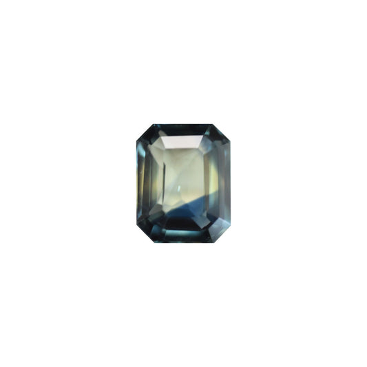 Bi-Color Sapphire 3.76ct Yellow-Green Octagon Natural