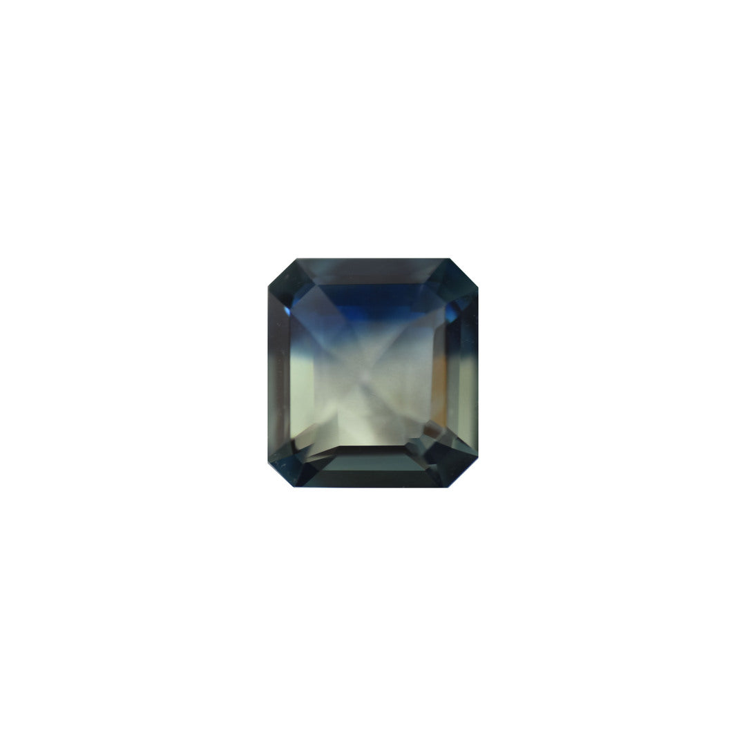 Bi-Color Sapphire 3.62ct Yellow-Green Octagon Natural