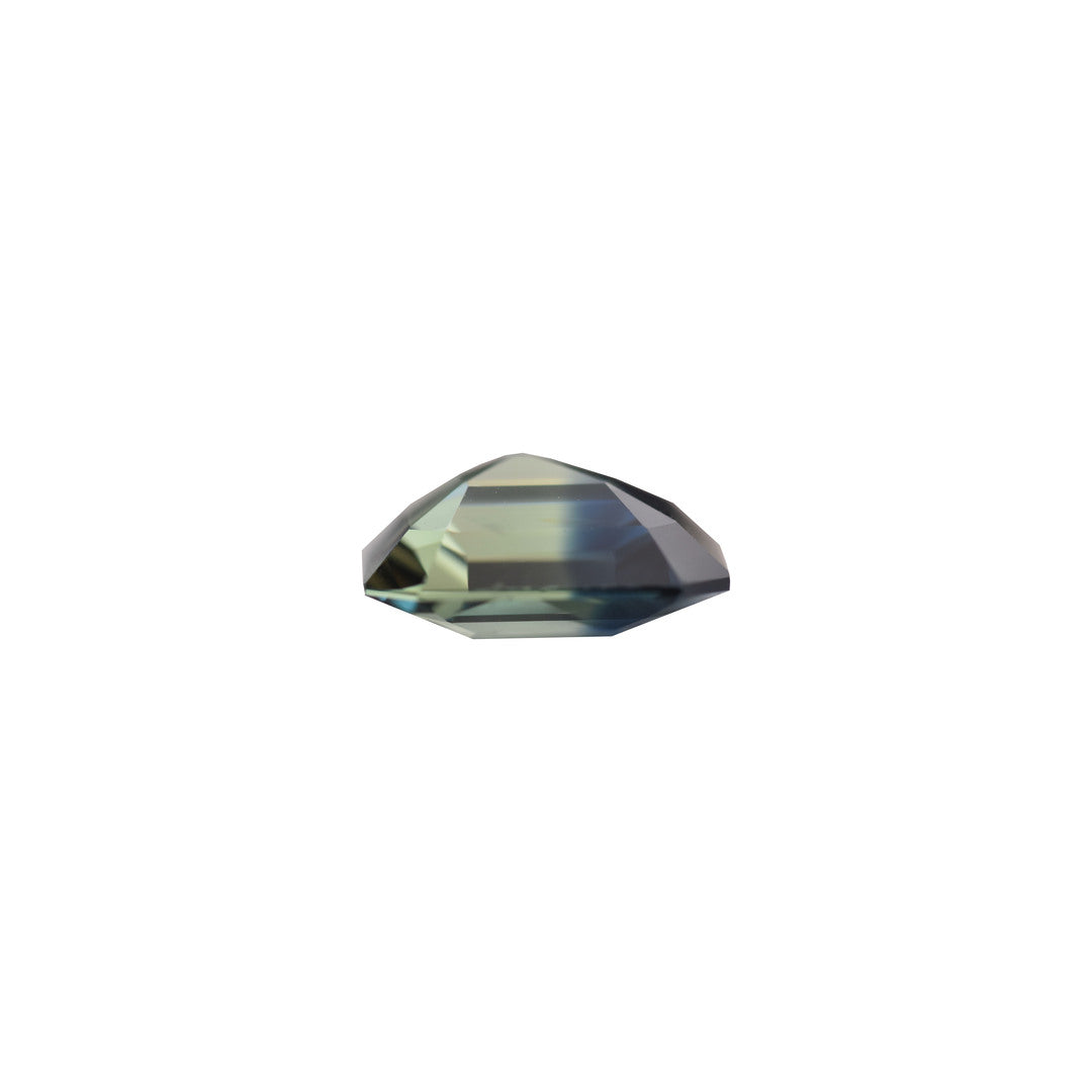 Bi-Color Sapphire 3.62ct Yellow-Green Octagon Natural