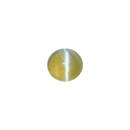 Chrysoberyl Cat's Eye 1.55ct Greenish Yellow Oval Cabochon