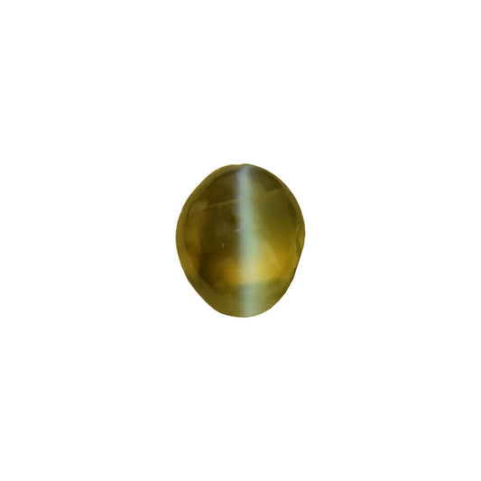 Chrysoberyl Cat's Eye 1.50ct Greenish Yellow Oval Cabochon