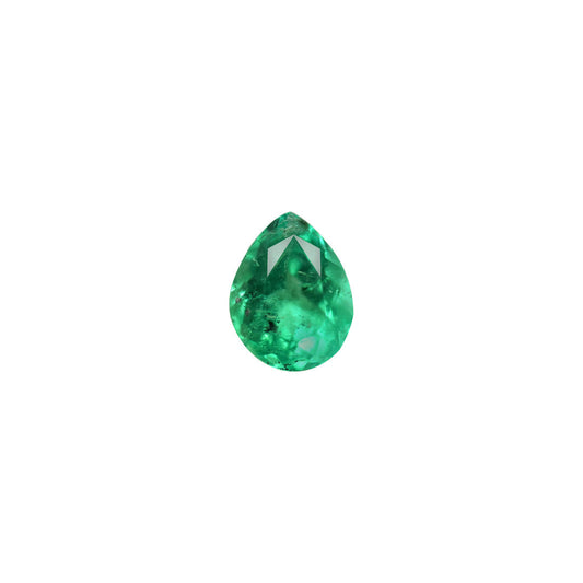 Emerald 0.78ct Vivid Green Pear (Minor Oiled, Slightly Included)