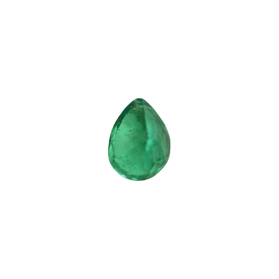 Emerald 0.78ct Vivid Green Pear (Minor Oiled, Slightly Included)