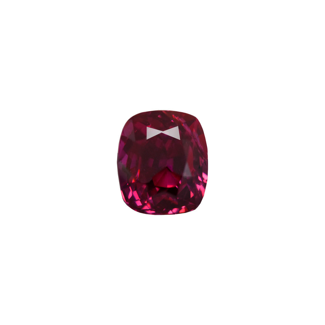 Ruby 3.02ct Pinkish Purple Cushion Natural