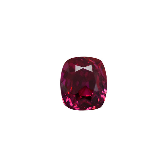 Ruby 3.02ct Pinkish Purple Cushion Natural