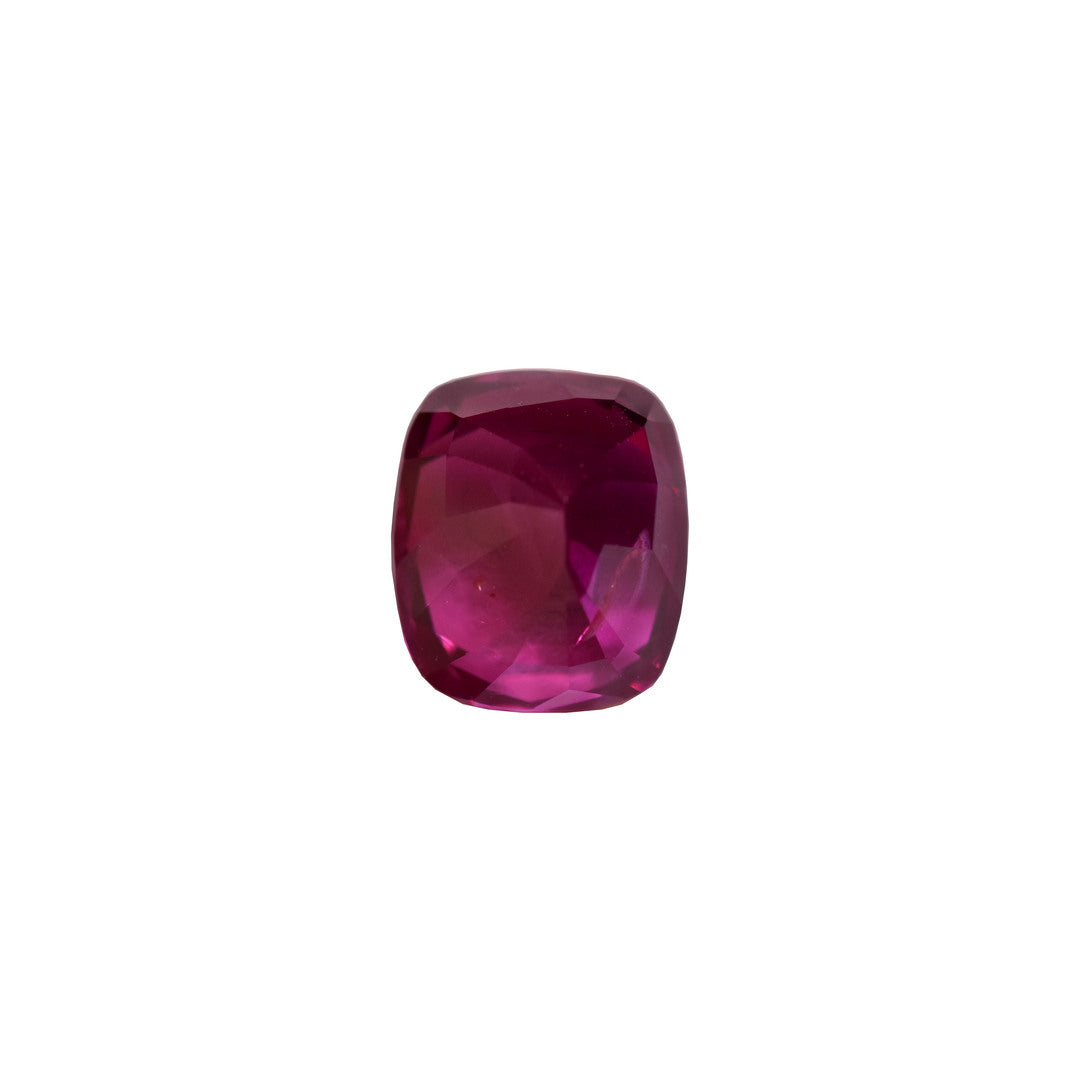 Ruby 3.02ct Pinkish Purple Cushion Natural