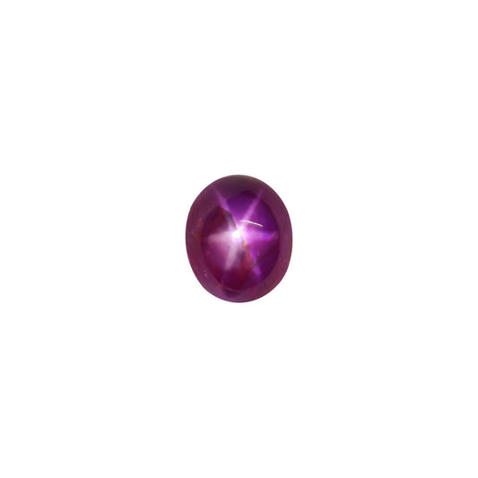 Star Ruby 1.69ct Pinkish Red Oval Cabochon Natural